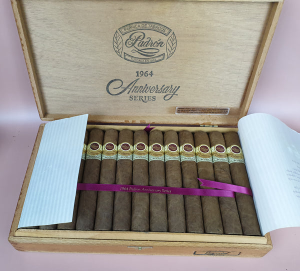 PADRON 1964 ANNIVERSARY- IMPERIAL (NATURAL) 6 x 54 VINTAGE 1998 CIGARS - AGED 26 YEARS.