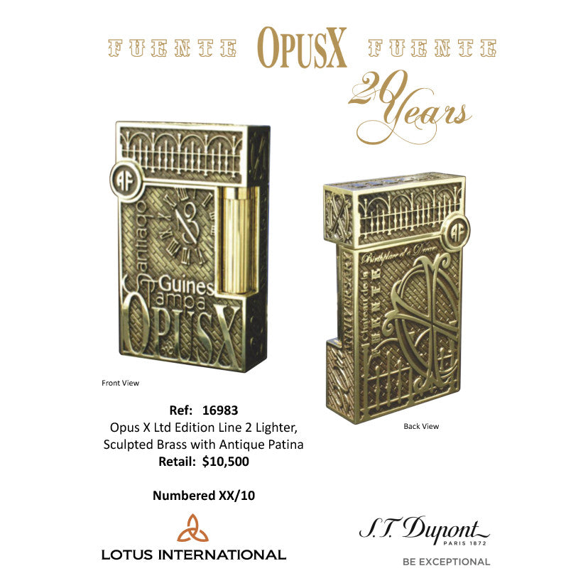 S.T. DUPONT OPUS X LIGNE 2 LTD. EDITION Sculpted Brass – MARCUS