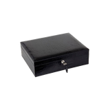 CROCO BLACK CIGAR HUMIDOR - BRIZARD & CO.