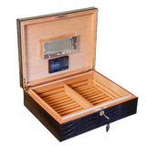 CROCO BLACK CIGAR HUMIDOR - BRIZARD & CO.