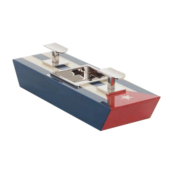 MACCARRONE<br>CUBAN FLAG DOUBLE ASHTRAY