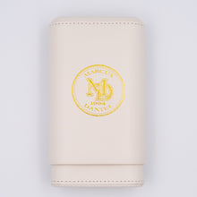 Load image into Gallery viewer, MARCUS DANIEL LEATHER CIGAR CASE Classic Shade Grown White &amp; Gold