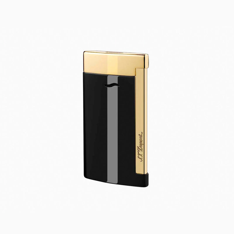 S.T. DUPONT <br> SLIM 7 <br> BLACK & GOLDEN