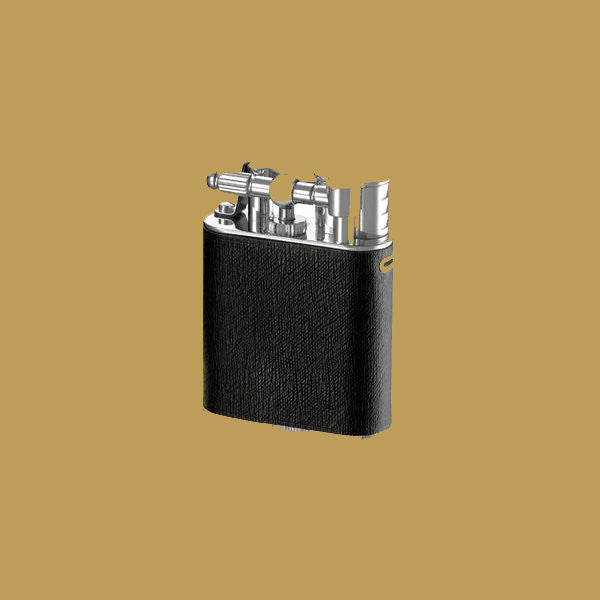 Dunhill Lighter Turbo Sidecar Leather Palladium Plated