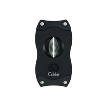 Load image into Gallery viewer, colibri-v-cut-cigar-cutter-black-rubber-black