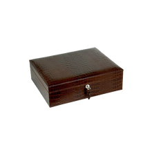 Load image into Gallery viewer, CROCO BROWN <br> CIGAR HUMIDOR <br> BRIZARD &amp; CO.