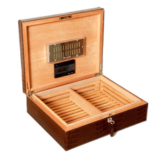 Load image into Gallery viewer, CROCO BROWN <br> CIGAR HUMIDOR <br> BRIZARD &amp; CO.