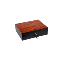 Load image into Gallery viewer, SUNRISE BLACK &amp; BUBINGA CIGAR HUMIDOR