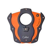 Load image into Gallery viewer, colibri-cut-color-coated-blade-cigar-cutter-orange-open