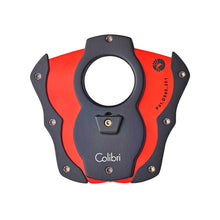 Load image into Gallery viewer, colibri-cut-color-coated-blade-cigar-cutter-red-open
