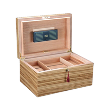 Load image into Gallery viewer, Daniel Marshall Zebrawood "Ambiente" Cigar Humidor