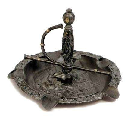 PEWTER <br> CIGAR STORE <br> ASHTRAY